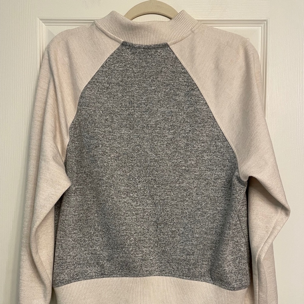Gap Gray Cream Bomber Jacket - image 3